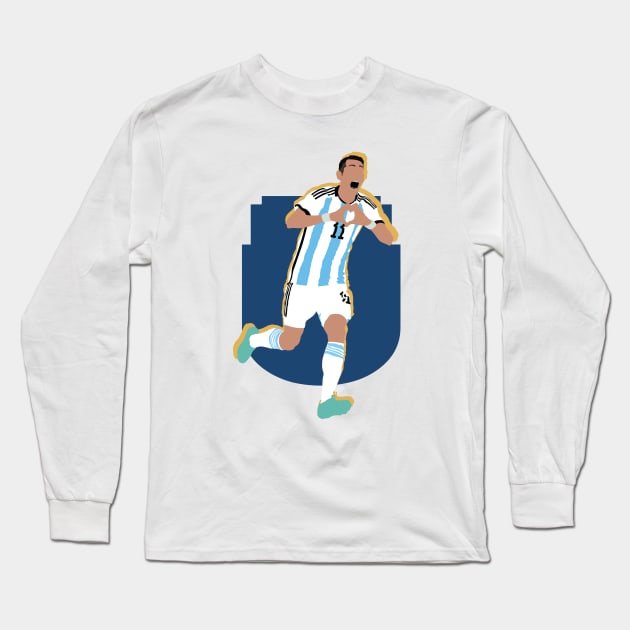 Angel Di Maria, Argentina vs France WC Final 2022 Collage Long Sleeve T-Shirt by Jackshun